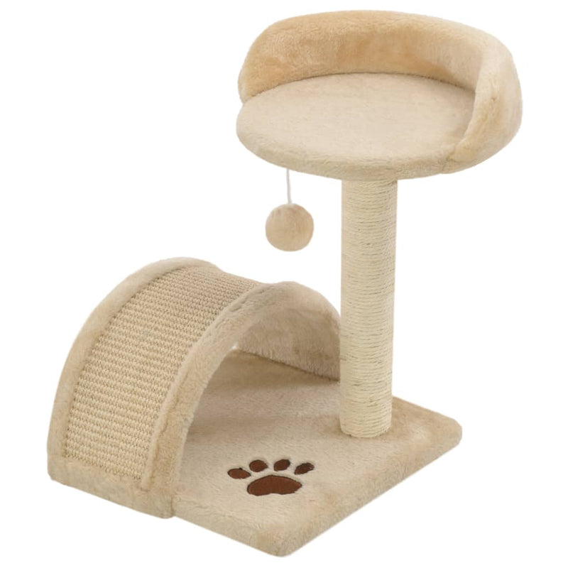 Afbeelding laden in galerijviewer, Vidaxl kattenkrabpaal met sisal krabpaal 40 cm beige en bruin