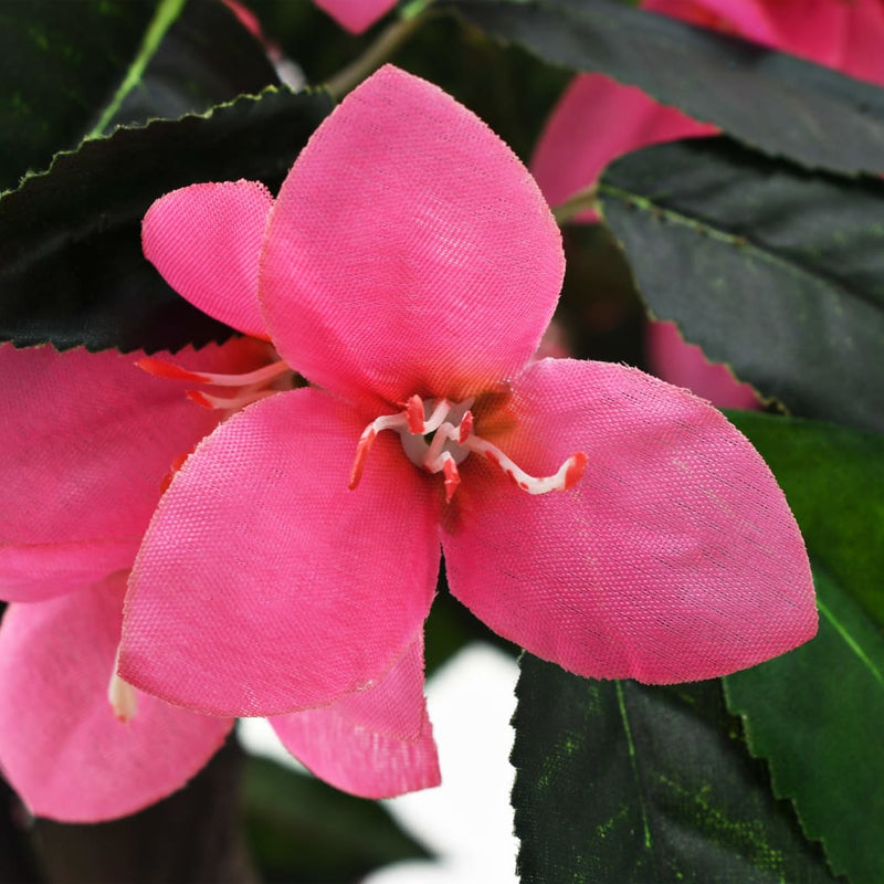 Afbeelding laden in galerijviewer, Vidaxl kunstplant met pot rododendron 155 cm groen en roze