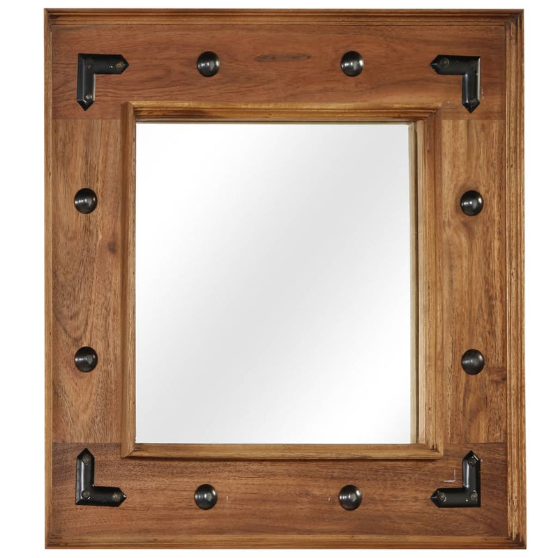 Afbeelding laden in galerijviewer, Vidaxl spiegel 50x50 cm massief acaciahout