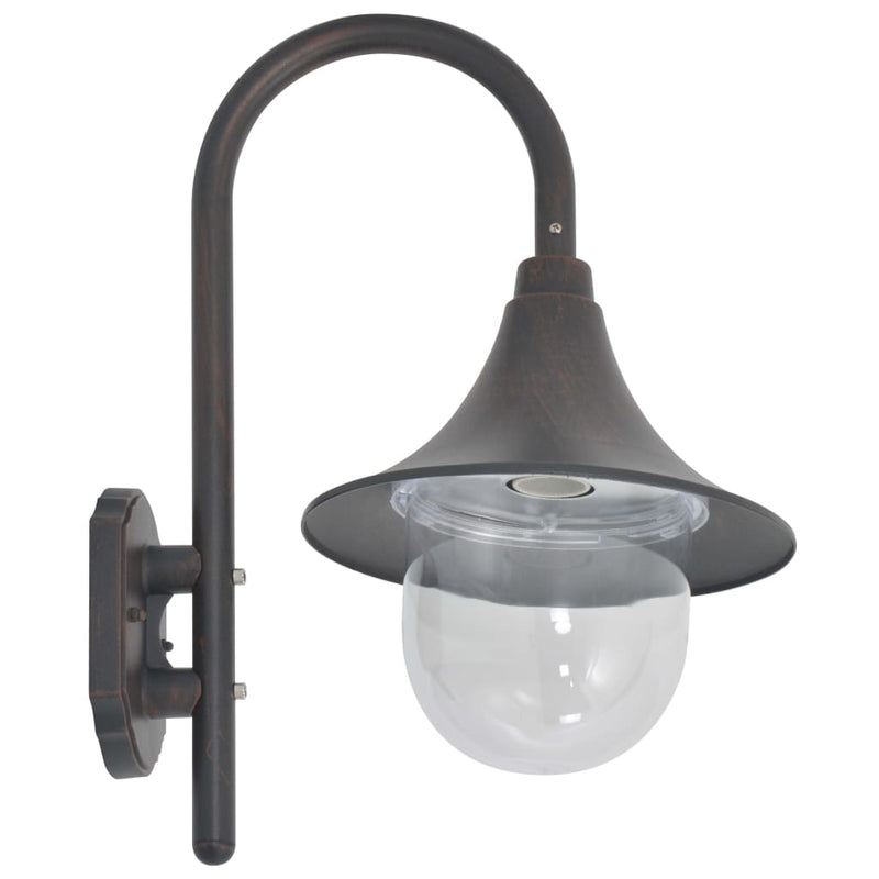 Afbeelding laden in galerijviewer, Vidaxl tuin wandlamp e27 42 cm aluminium brons