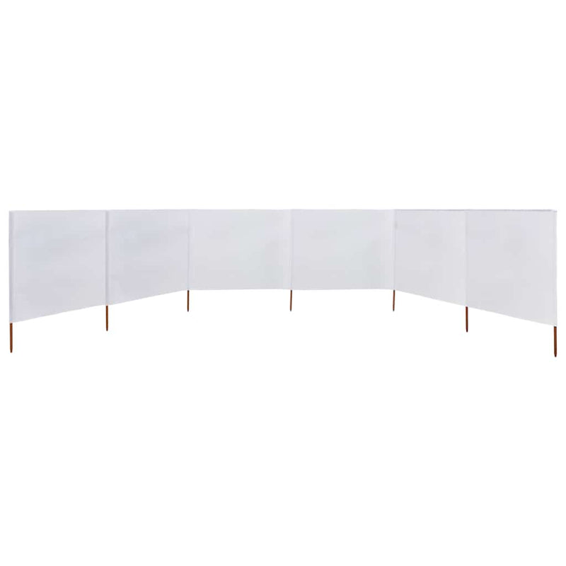 Afbeelding laden in galerijviewer, Vidaxl windscherm 6-panelen 800x80 cm stof wit