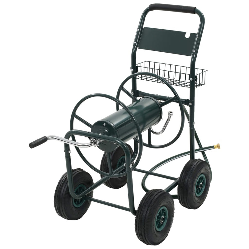 Afbeelding laden in galerijviewer, Vidaxl tuinslangtrolley met 1 2 slangkoppeling 75 m staal