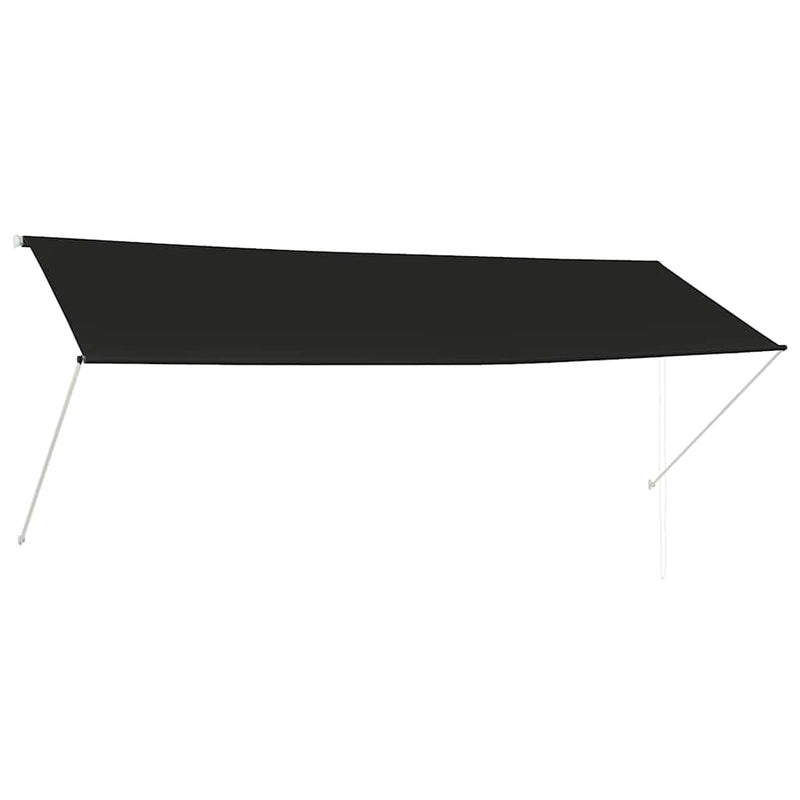 Afbeelding laden in galerijviewer, Vidaxl luifel uittrekbaar 350x150 cm antraciet