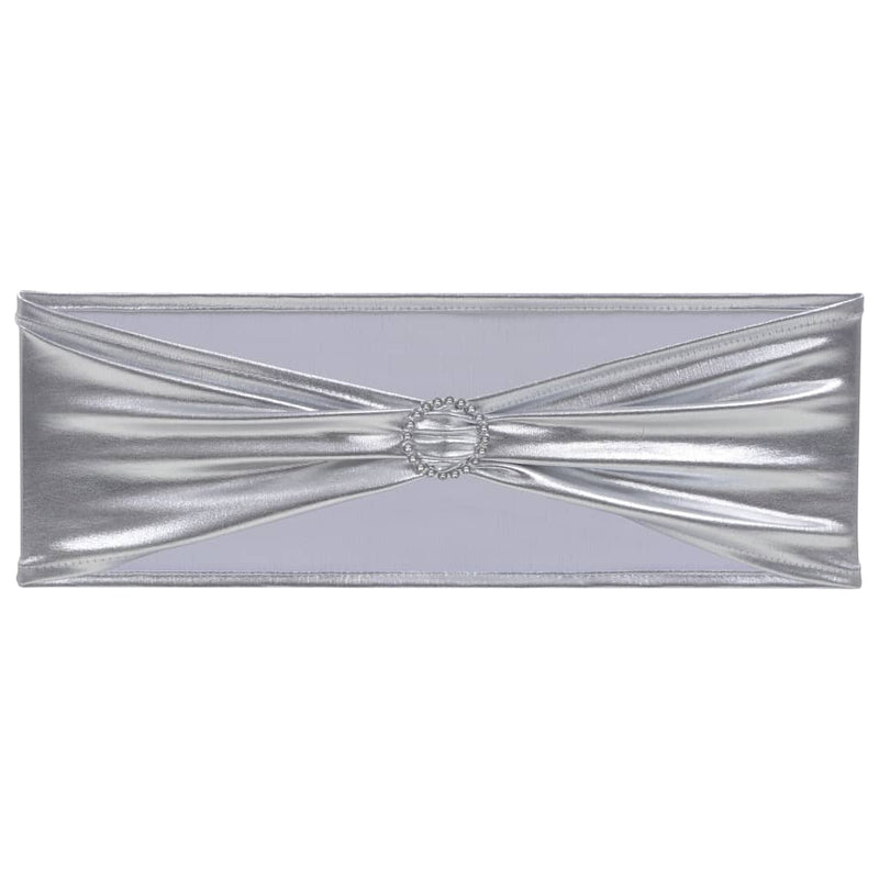 Afbeelding laden in galerijviewer, Vidaxl 25 st stoellint met diamant stretch zilver