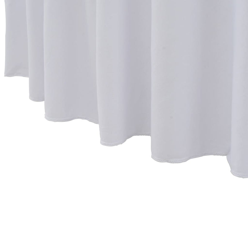 Afbeelding laden in galerijviewer, Vidaxl 2 st tafelhoezen stretch met rok 150x74 cm wit