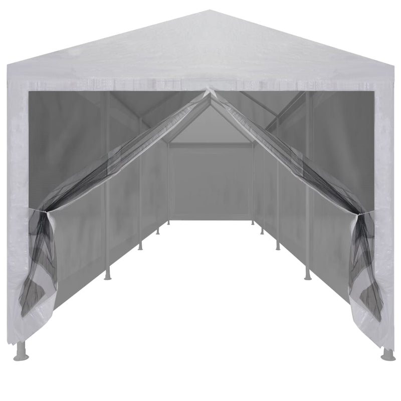 Afbeelding laden in galerijviewer, Vidaxl partytent met 10 mesh zijwanden 12x3 m