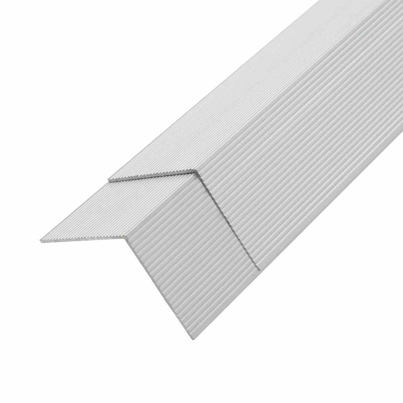 Afbeelding laden in galerijviewer, Vidaxl 5 st terras hoekplinten 170 cm aluminium zilverkleurig