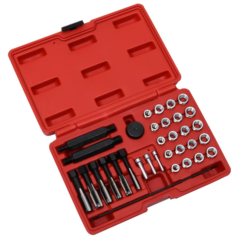 Afbeelding laden in galerijviewer, Vidaxl 33-delige gloeibougie schroefdraadreparatieset m8 m10 m12