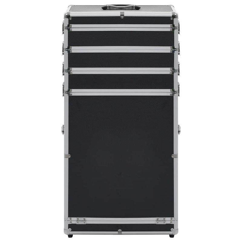 Afbeelding laden in galerijviewer, Vidaxl make-up trolley aluminium zwart