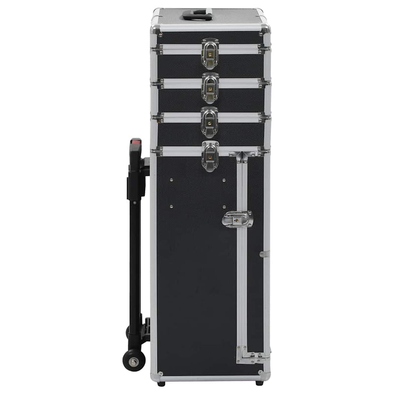 Afbeelding laden in galerijviewer, Vidaxl make-up trolley aluminium zwart