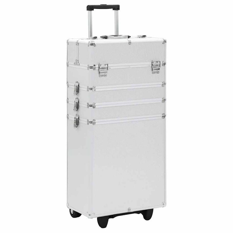 Afbeelding laden in galerijviewer, Vidaxl make-up trolley aluminium zilverkleurig