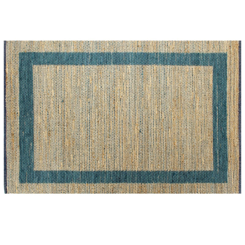 Afbeelding laden in galerijviewer, VidaXL Vloerkleed handgemaakt 80x160 cm jute blauw