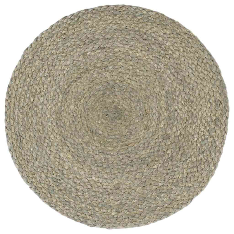 Afbeelding laden in galerijviewer, Vidaxl placemats 4 st rond 38 cm jute effen grijs