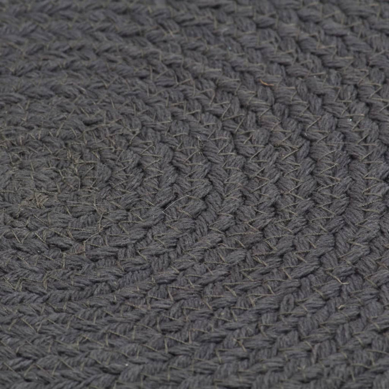 Afbeelding laden in galerijviewer, Vidaxl placemats 6 st rond 38 cm katoen effen donkergrijs