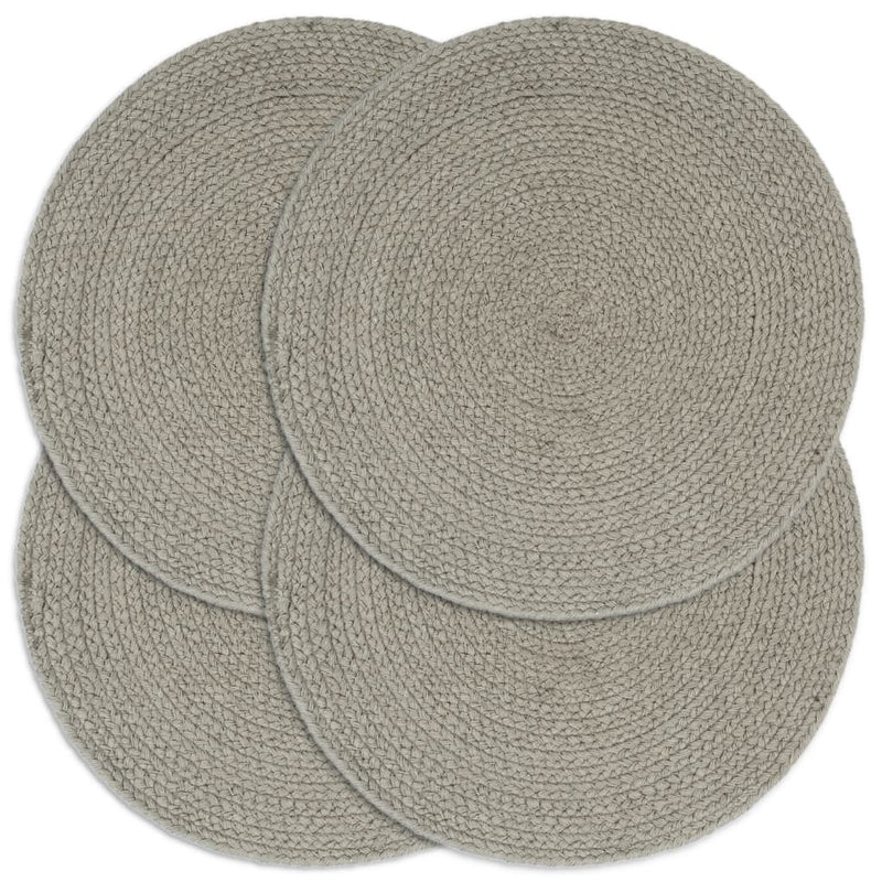 Afbeelding laden in galerijviewer, Vidaxl placemats 4 st rond 38 cm katoen effen grijs