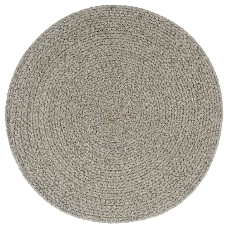 Afbeelding laden in galerijviewer, Vidaxl placemats 4 st rond 38 cm katoen effen grijs