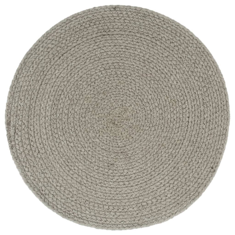 Afbeelding laden in galerijviewer, Vidaxl placemats 6 st rond 38 cm katoen effen grijs