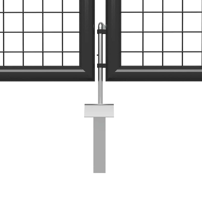 Afbeelding laden in galerijviewer, Vidaxl tuinpoort staal 350x75 cm antraciet