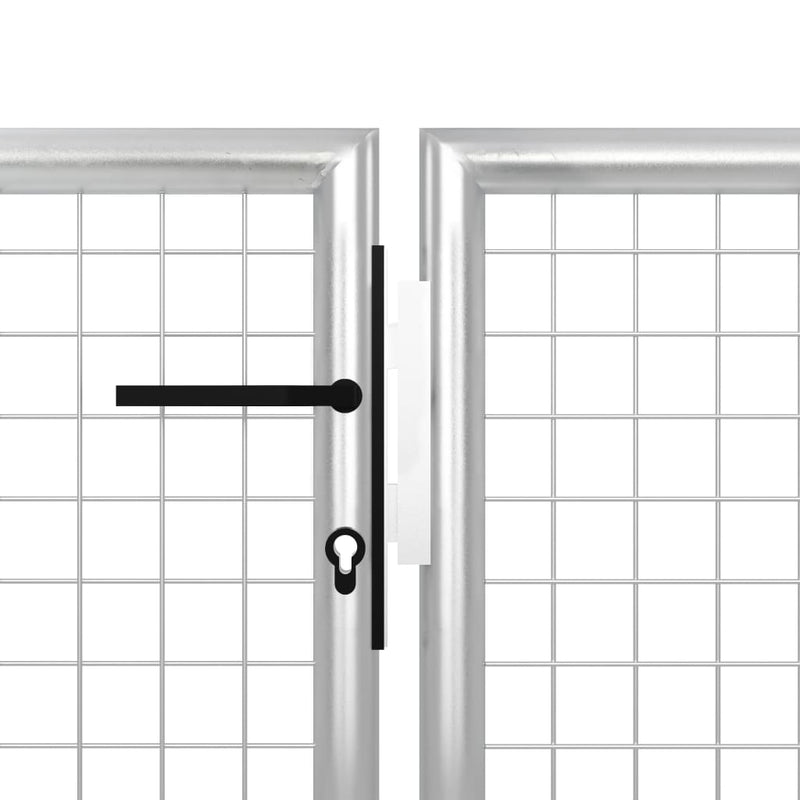 Afbeelding laden in galerijviewer, VidaXL Poort 400x100 cm staal zilverkleurig