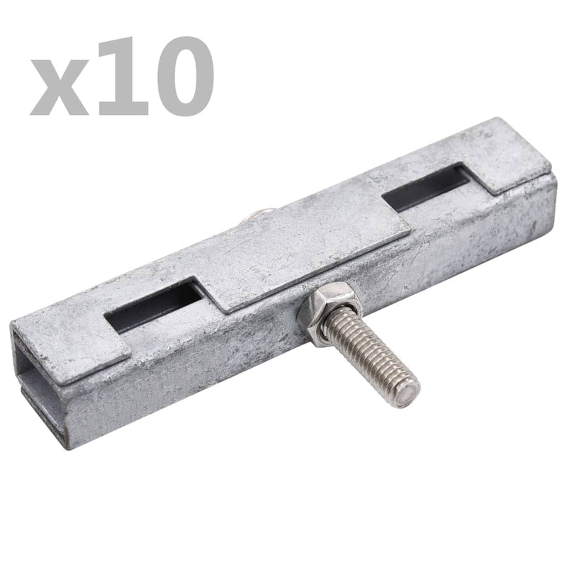 Afbeelding laden in galerijviewer, Vidaxl u-matverbinding 10 sets zilverkleurig