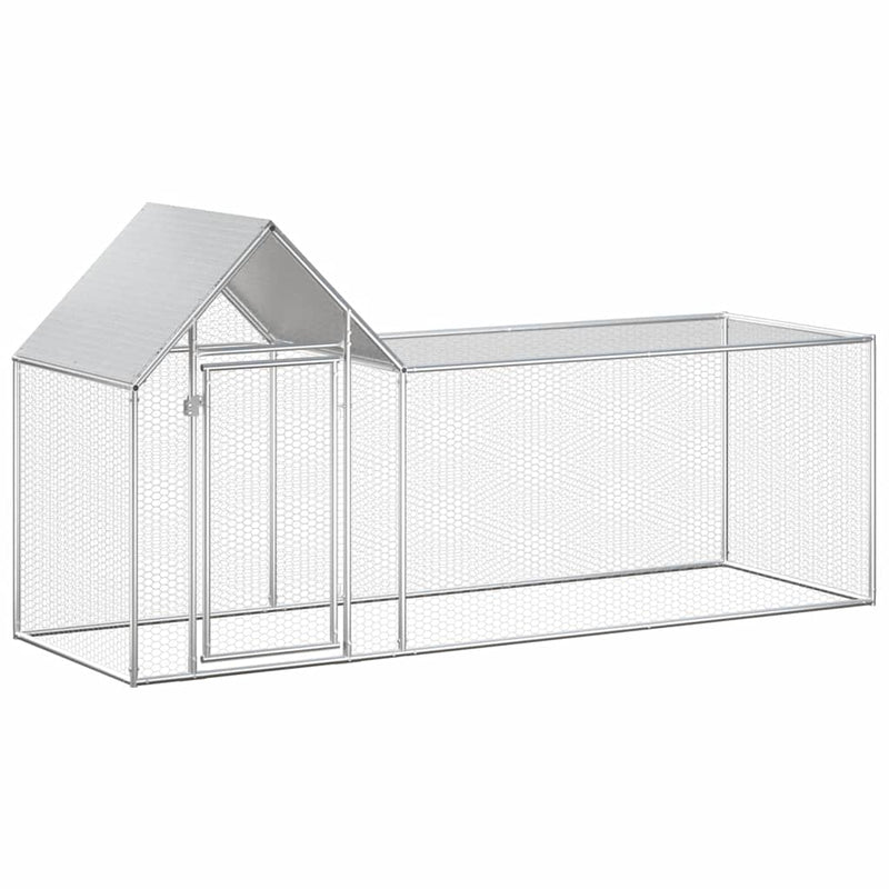 Afbeelding laden in galerijviewer, Vidaxl kippenren 3x1x1,5 m gegalvaniseerd staal
