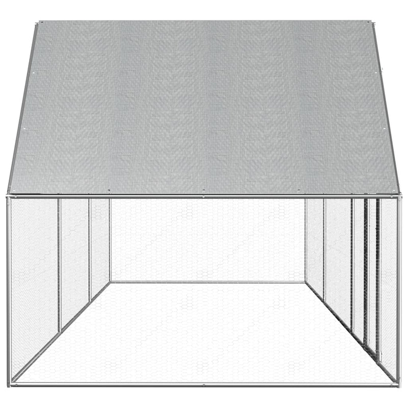 Afbeelding laden in galerijviewer, VidaXL Kippenren 6x2x2 m gegalvaniseerd staal