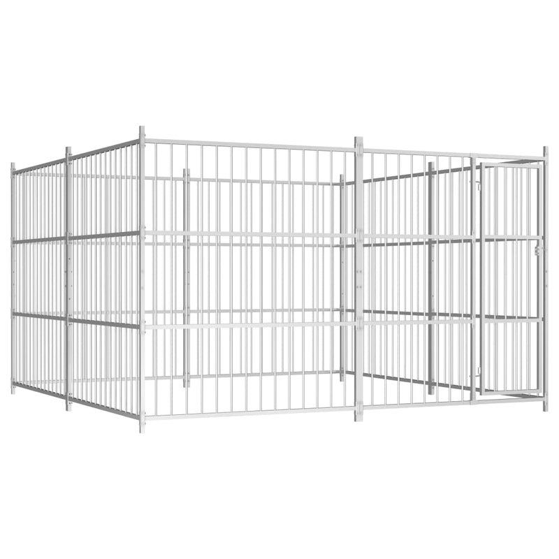 Afbeelding laden in galerijviewer, VidaXL Hondenkennel voor buiten 300x300x185 cm