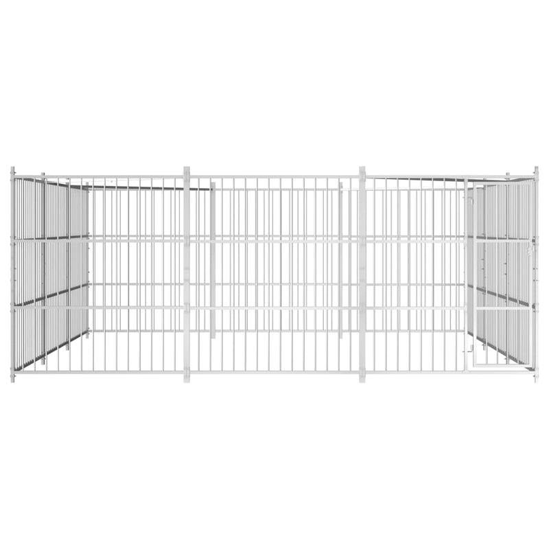Afbeelding laden in galerijviewer, VidaXL Hondenkennel voor buiten 450x450x185 cm