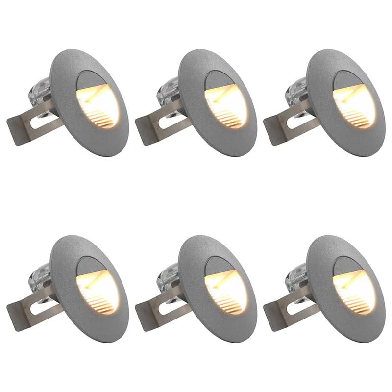 Afbeelding laden in galerijviewer, Vidaxl led-buitenwandlampen 6 st 2 w rond zilverkleurig