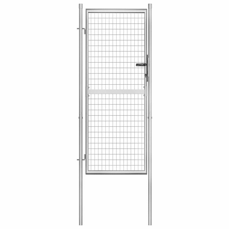 Afbeelding laden in galerijviewer, Vidaxl tuinpoort gegalvaniseerd staal 105x200 cm zilver