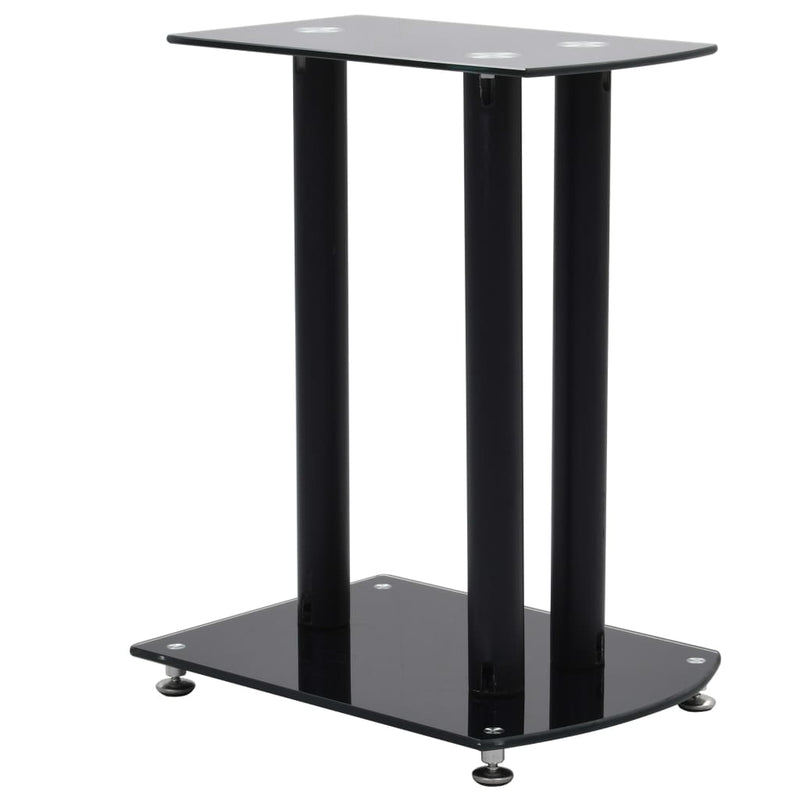 Afbeelding laden in galerijviewer, VidaXL Speaker standaard 2 st aluminium veiligheidsglas zwart