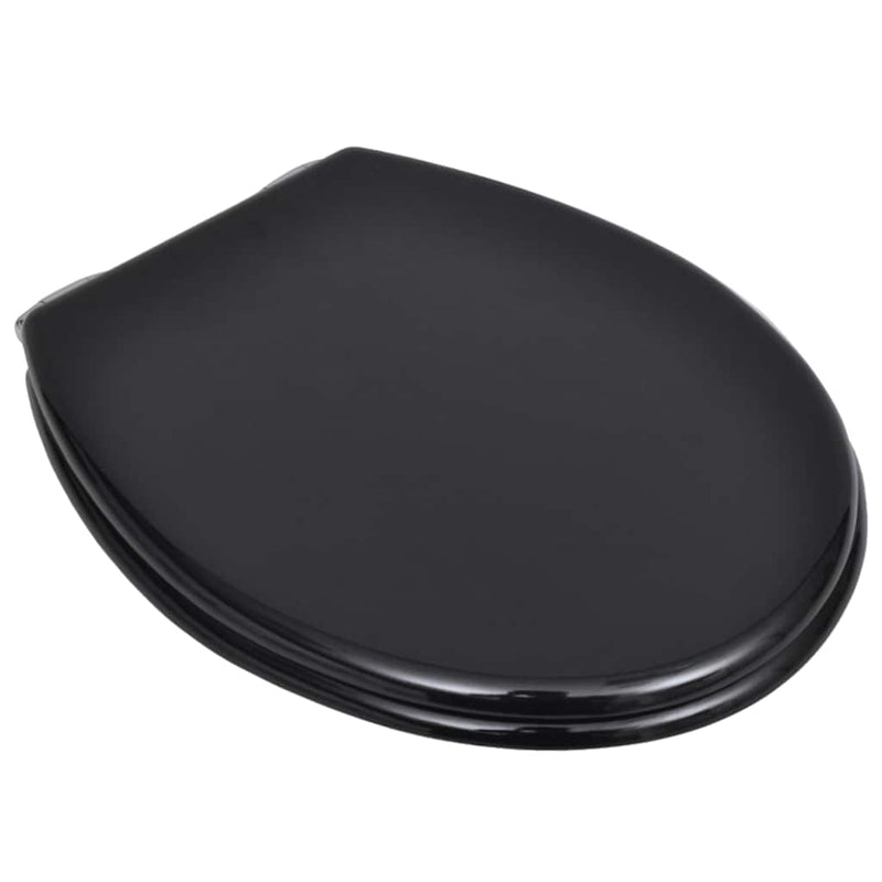 Afbeelding laden in galerijviewer, Vidaxl toiletbril met soft-closedeksel 2 st mdf zwart