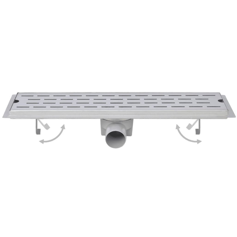 Afbeelding laden in galerijviewer, VidaXL Doucheafvoer 2 st rechthoekig bubbel 630x140 mm roestvrij staal