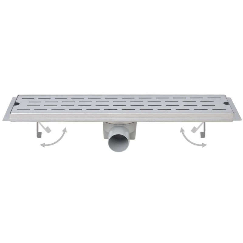 Afbeelding laden in galerijviewer, VidaXL Doucheafvoer 2 st rechthoekig bubbel 930x140 mm roestvrij staal
