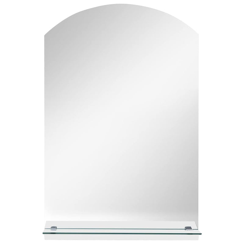 Afbeelding laden in galerijviewer, Vidaxl wandspiegel met schap 20x40 cm gehard glas