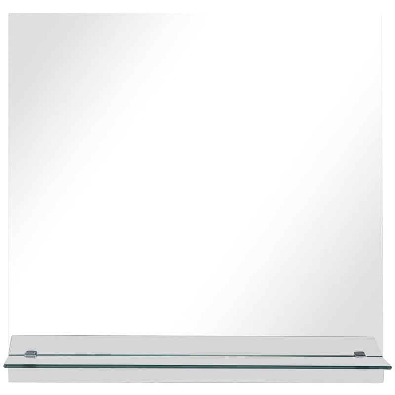 Afbeelding laden in galerijviewer, Vidaxl wandspiegel met schap 40x40 cm gehard glas