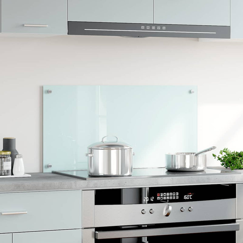 Afbeelding laden in galerijviewer, Vidaxl spatscherm keuken 80x40 cm gehard glas wit