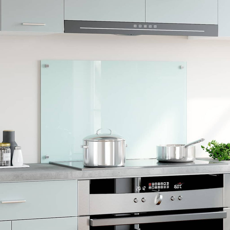Afbeelding laden in galerijviewer, Vidaxl spatscherm keuken 80x50 cm gehard glas wit