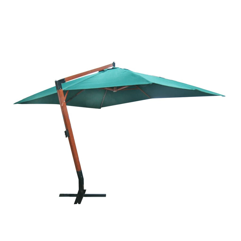 Afbeelding laden in galerijviewer, Vidaxl zweefparasol melia 300x400 cm groen