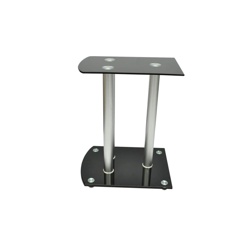 Afbeelding laden in galerijviewer, Vidaxl speaker standaard vocal set van 2 zwart glas