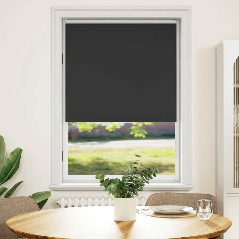 Afbeelding laden in galerijviewer, Vidaxl rolgordijn verduisterend 84,4 x 175 cm stofbreedte 80 cm zwart