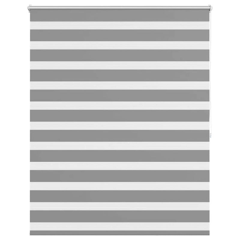 Afbeelding laden in galerijviewer, Vidaxl zebra rolgordijn 140,9 x 175 cm stofbreedte 136,7 cm grijs