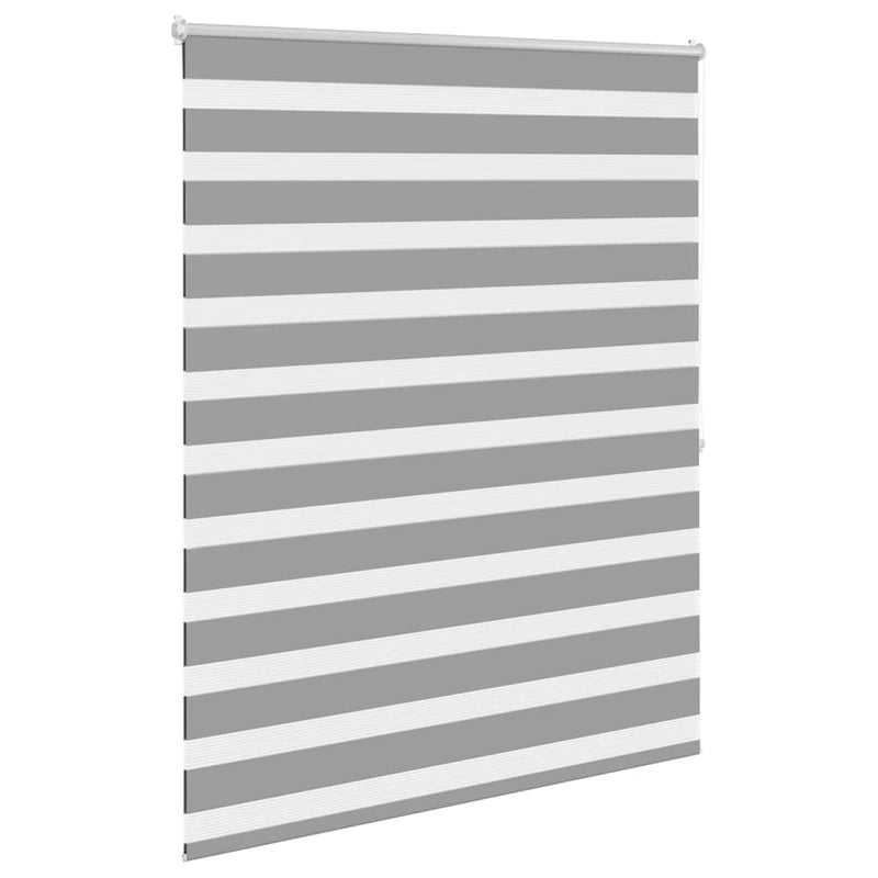 Afbeelding laden in galerijviewer, Vidaxl zebra rolgordijn 140,9 x 175 cm stofbreedte 136,7 cm grijs