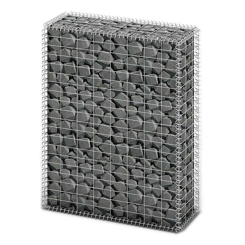 Afbeelding laden in galerijviewer, Vidaxl schanskorf met deksels 100x80x30 cm gegalvaniseerd draad