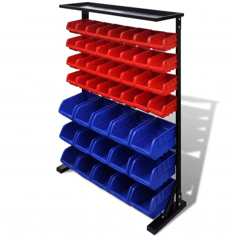 Afbeelding laden in galerijviewer, Vidaxl garage opbergrek (blauw en rood)
