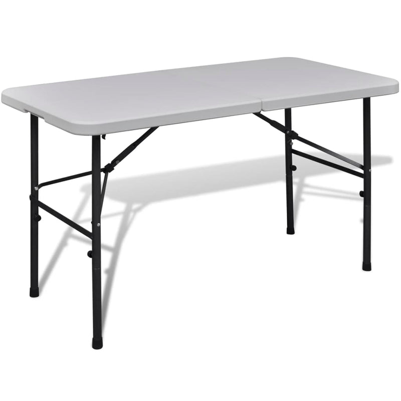 Afbeelding laden in galerijviewer, VidaXL Klaptafel voor buiten 122 cm HDPE wit