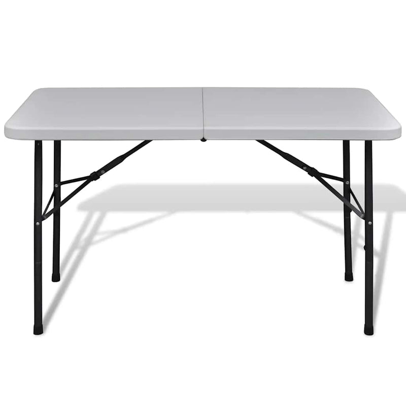Afbeelding laden in galerijviewer, Vidaxl klaptafel voor buiten 122 cm hdpe wit