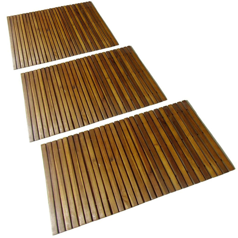 Afbeelding laden in galerijviewer, Vidaxl badmat acaciahout 80 x 50 cm 3 stuks