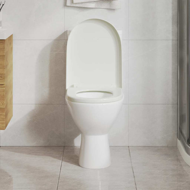 Afbeelding laden in galerijviewer, Vidaxl toiletbril soft-close met quick-release ontwerp vierkant wit