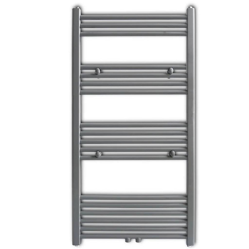 Afbeelding laden in galerijviewer, Vidaxl radiator handdoekenrek recht 600x1160 mm grijs
